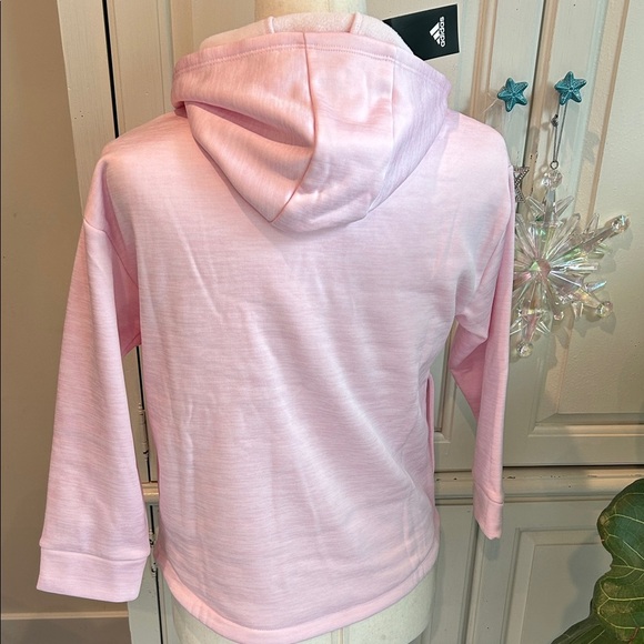 NEW Adidas Kids Light Pink Hoodie- Size Kids 7/8- Adidas Kids sweatshirt - Picture 5 of 7